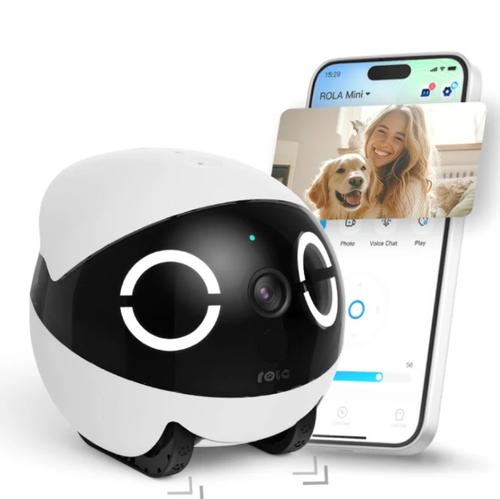 Robot insotitor cu camera de supraveghere interior Enabot ROLA Mini Companion Robot, 2K 2304*1296, Autonomie 25 zile, Control prin aplicatie, Wi-Fi Dual-Band (Alb) 1 Robot insotitor cu camera de supraveghere interior Enabot ROLA Mini Companion Robot, 2K 2304*1296, Autonomie 25 zile, Control prin aplicatie, Wi-Fi Dual-Band (Alb)