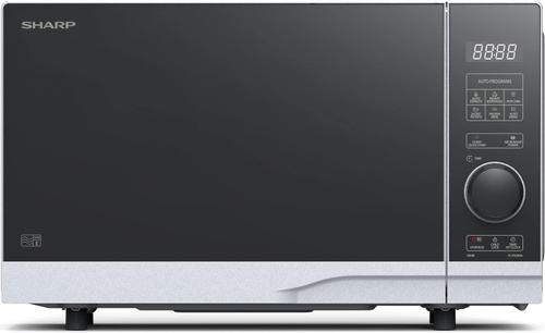 Cuptor cu microunde Sharp YC-PS204AES, 20 L, 700 W, 10 trepte putere, Functie ECO, 8 programe, Platou rotativ 24.5 cm (Argintiu)
