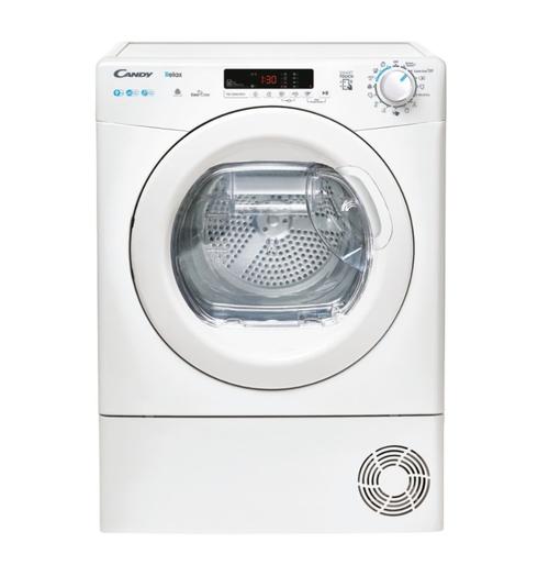 Uscator de rufe Candy CRE H9A2DE-S, Pompa de caldura, EasyCase, Kilo detector, 9 kg, Clasa A++ (Alb)
