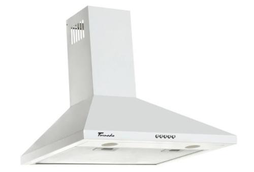 Hota decorativa Tornado Kent 750 (60), 1 Motor Turbo, 3 Viteze, 750 m3/h, Filtru anti-grasimi, Clasa C, 60 cm (Alb)