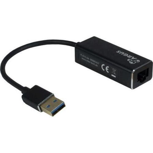 Placa Retea Inter-Tech Argus IT-810, USB 3.0, Gigabit (Negru) 1 Placa Retea Inter-Tech Argus IT-810, USB 3.0, Gigabit (Negru)