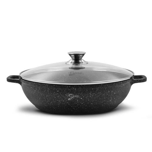 Cratita cu capac Samus TOL321-CC, 32cm, Aluminiu turnat, 5.5 L (Negru) 1 Cratita cu capac Samus TOL321-CC, 32cm, Aluminiu turnat, 5.5 L (Negru)