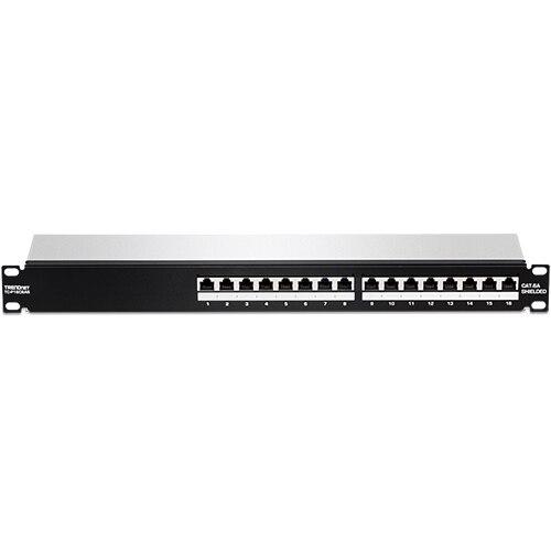 Patch Panel 16 porturi RJ45 UTP, Cat6a, Ecranat, 1U - TRENDnet TC-P16C6AS 1 Patch Panel 16 porturi RJ45 UTP, Cat6a, Ecranat, 1U - TRENDnet TC-P16C6AS
