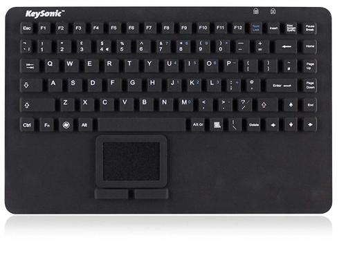 Tastatura RaidSonic IcyBox KeySonic, Waterproof, touchpad (Negru)