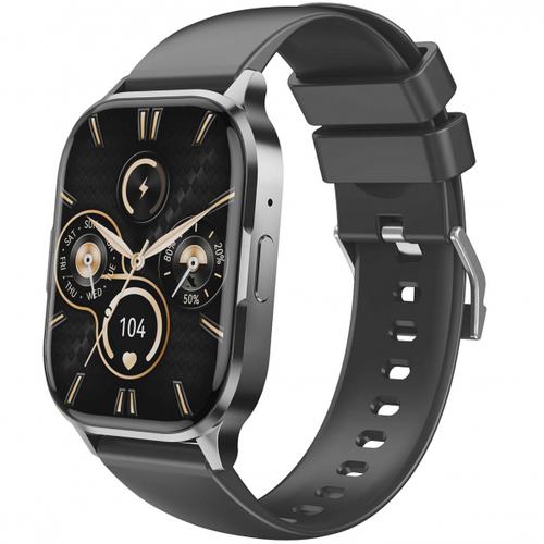 Smartwatch XO Design J10, Ecran AMOLED 2.04inch, Bluetooth, NFC, Monitorizare tensiune si somn, Amintire hidratare, IP67 (Negru)