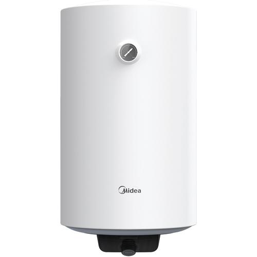 Boiler electric Midea D80-15FG, Seria Lume, model cilindric, volum 80L, control mecanic, Supapa de siguranta de reducere a presiunii, protectie la supraincalzire (Alb)