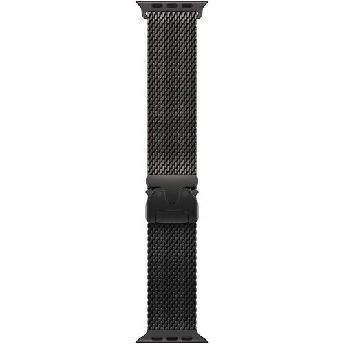 Curea Smartwatch Apple MGHU4ZM/A pentru Apple Watch 49mm, Milanese Loop, Black Titanium, Large (Negru)
