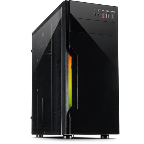 Carcasa Inter-Tech B-42, RGB, Middle Tower (Negru)