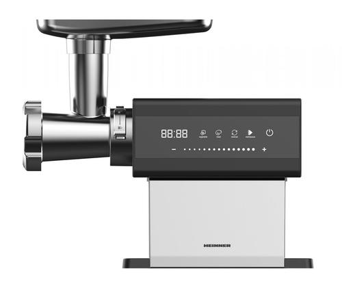 Masina de tocat HEINNER PRESTIGECHOP HMG-DTSS2500, 2500 W, Control Touch, Angrenaj planetar (6 roti), Accesoriu rosii, kibbe si carnati, 2.5 kg/min, Viteza variabila, Functie reverse (Inox)