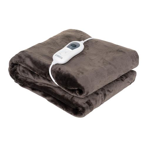Patura cu incalzire electrica NOVEEN EB640, 160x120cm, 3 trepte de incalzire, consum maxim 120w, oprire automata (Maro/Bej)