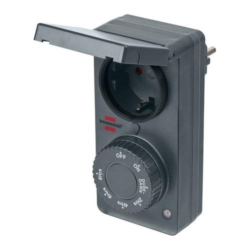 Priza cu senzor crepuscular si timer Brennenstuhl 1506120, IP44, 1800 W