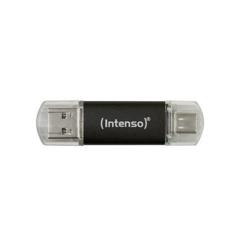 Stick Memorie USB Intenso Twist Line, 64 GB, USB 3.2 (Negru)