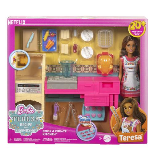 Set de joaca Barbie & Teresa - Reteta pentru prietenie, Creeaza si coace, cu accesorii