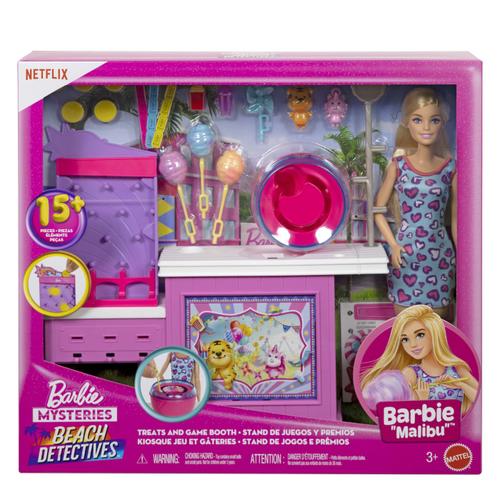 Set de joaca Barbie Mysteries - Beach Detectives, Cabina de jocuri