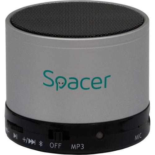 Boxa Portabila Spacer Topper, 3W, Bluetooth (Argintiu) 1 Boxa Portabila Spacer Topper, 3W, Bluetooth (Argintiu)