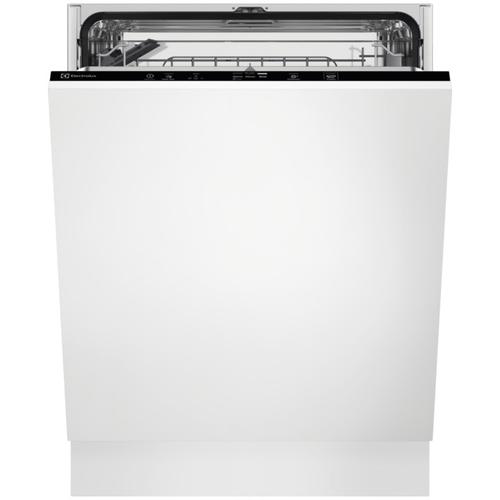 Masina de spalat vase incorporabila Electrolux EEA627201L, 13 seturi, 6 programe, AirDry, QuickSelect, Clasa E, Motor inverter, Afisaj LED, 60 cm (Alb)