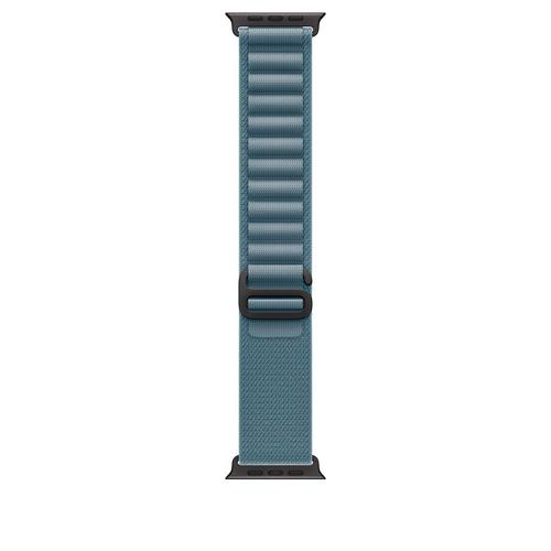Curea Smartwatch Apple MG9M4ZM/A pentru Watch 49mm, Alpine Loop, Large, Black Titanium Finish (Albastru deschis)