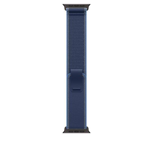 Curea Smartwatch Apple MG9R4ZM/A pentru Watch 49mm, Trail Loop, M/L, Black Titanium Finish (Albastru)
