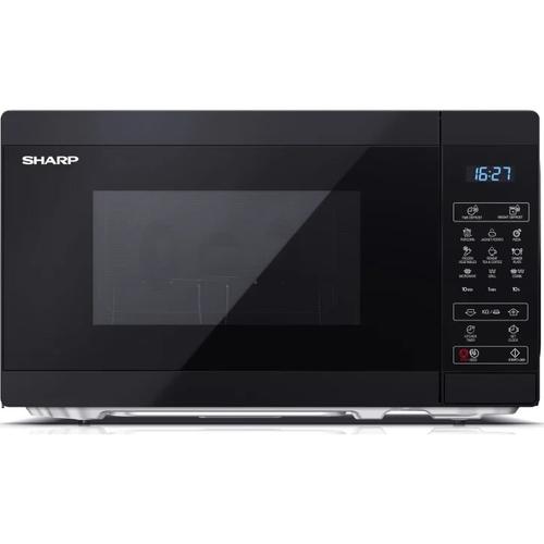 Cuptor cu microunde Sharp YC-MG02EB, 20 l, 800 W, Digital, Grill, EasyClean, Eco Function, Child Lock, Negru