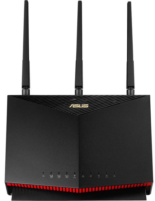 Router modem ASUS 4G-AC86U, AC2600, Dual-band, LTE, MU-MIMO, AiProtection, 3 Antene externe (Negru) 1 Router modem ASUS 4G-AC86U, AC2600, Dual-band, LTE, MU-MIMO, AiProtection, 3 Antene externe (Negru)