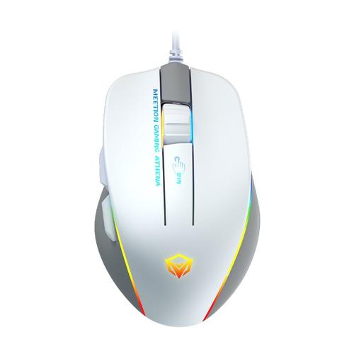 Mouse gaming Meetion GM23, iluminare RGB, Wired, 12800 DPI (Alb/Gri) 1 Mouse gaming Meetion GM23, iluminare RGB, Wired, 12800 DPI (Alb/Gri)