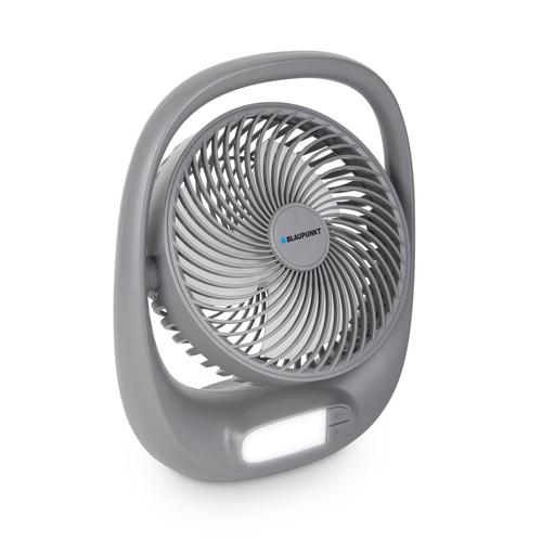 Ventilator portabil Blaupunkt APF301, 3 viteze, Rotire 180 grade, Reincarcabil, Port USB-C (Gri)
