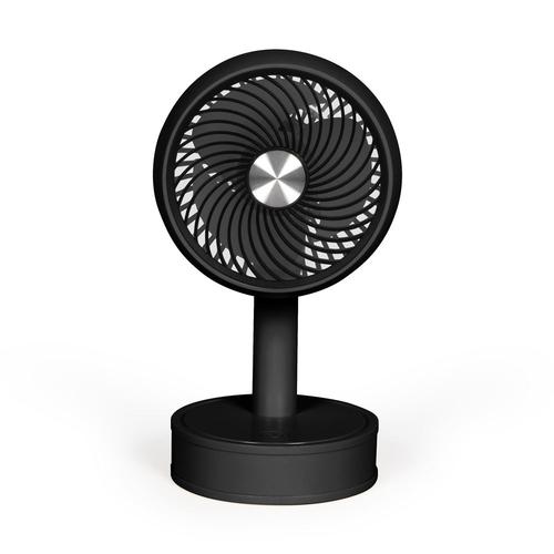 Mini ventilator de birou reincarcabil Livoo TEA310N, 3 viteze, diametru 7.5cm, acumulator 500 mAh, autonomie 2h (Negru)