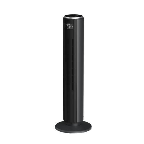 Ventilator turn Levoit LTFF361KEUR, 92cm, 5 viteze, 4 moduri de functionare, foarte silentios, telecomanda (Negru)