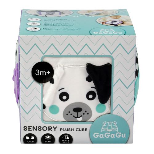 Cub senzorial de plus GaGaGu, cu activitati, 15 cm 1 Cub senzorial de plus GaGaGu, cu activitati, 15 cm