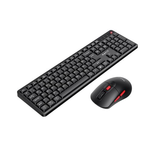 Kit tastatura si mouse office HAVIT KB261WB, US layout, Wireless 2.4Ghz/ 5.1 Bluetooth, Negru 1 Kit tastatura si mouse office HAVIT KB261WB, US layout, Wireless 2.4Ghz/ 5.1 Bluetooth, Negru