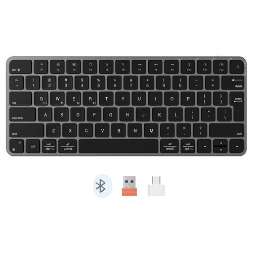 Tastatura wireless slim Meetion K210MW, USB/Bluetooth, Negru