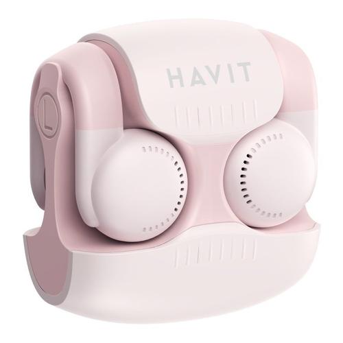 Casti HAVIT OWS907, Bluetooth 5.3, TWS, In-Ear, Control tactil, TWS, Roz