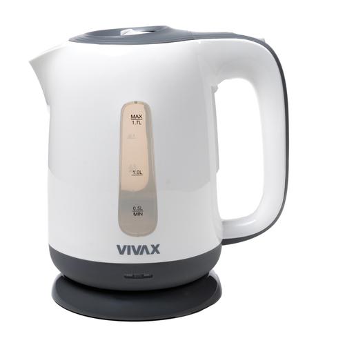 Fierbator de apa Vivax WH-170BW, 2200 W, 1.7 litri, Control Digital, Filtru anti calcar, Oprire automata (Alb/Gri)