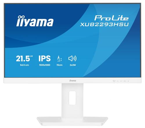 Monitor VA LED Iiyama 21.5inch XUB2293HSU-W7, FulL HD (1920 x 1080), HDMI, DisplayPort, Boxe, 100 Hz, 1 ms (Alb)