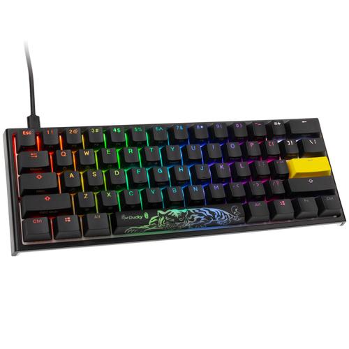 Tastatura Gaming Ducky One 2 Pro Mini, iluminare RGB, Wired, USB, Cherry Silent Red (Negru)