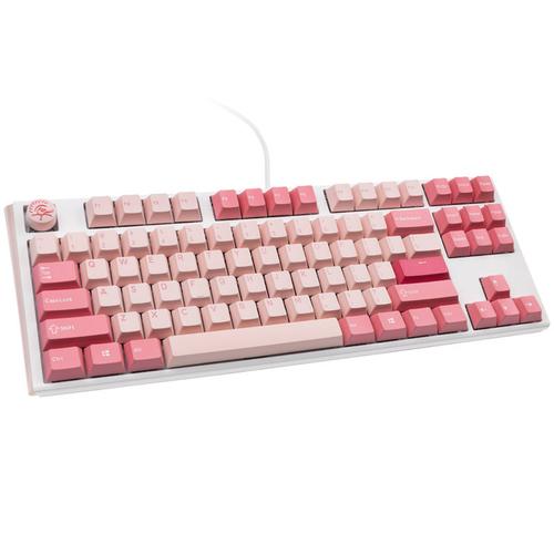 Tastatura Gaming Ducky One 3 TKL, Wired, USB, Cherry MX Blue (Roz/Alb)