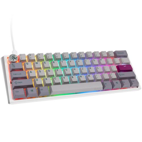 Tastatura Gaming Ducky One 3 Mist Grey Mini, iluminare RGB, Wired, USB, Cherry MX Blue (Gri/Alb)