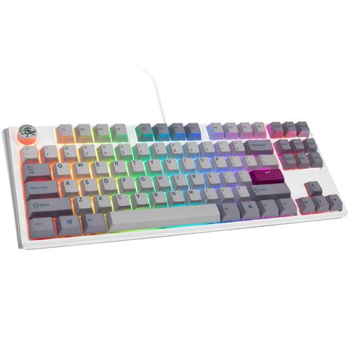 Tastatura Gaming Ducky One 3 Mist Grey TKL, iluminare RGB, Wired, USB, Cherry MX Speed Silver (Gri/Alb)