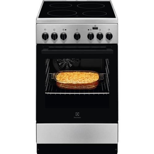 Aragaz Electrolux LKR562055X, Electric, 4 zone de gatit, Cuptor electric, Autocuratare catalitica, SteamBake, Timer, Grill electric, Clasa A, 50 cm (Inox)