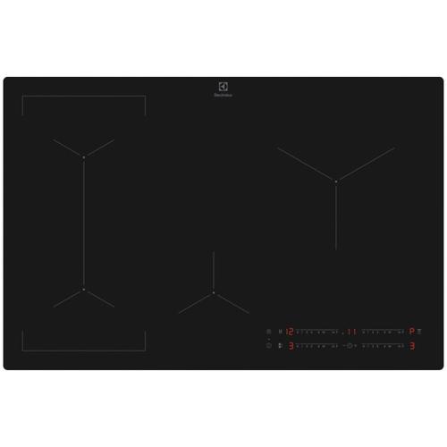 Plita incorporabila Electrolux SaphirMatt® SE 600 EIV83443CT, Inductie, 4 zone de gatit, Timer electronic, Conectivitate hota, Booster, Rezistenta sporita la zgarieturi, 80 cm (Negru)