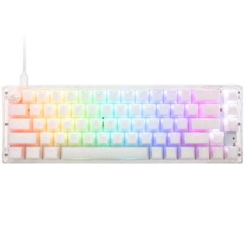 Tastatura Gaming Ducky One 3 Aura White SF, iluminare RGB, Wired, USB, Cherry MX Silent Red (Alb)