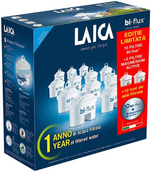 Pachet LAICA F12K002 10 filtre Bi-Flux + 2 filtre Mineral Magnesium Active