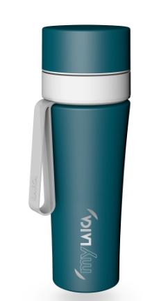 Sticla filtranta Sport myLaica, Inox, 0,55 litri, portabila, Verde