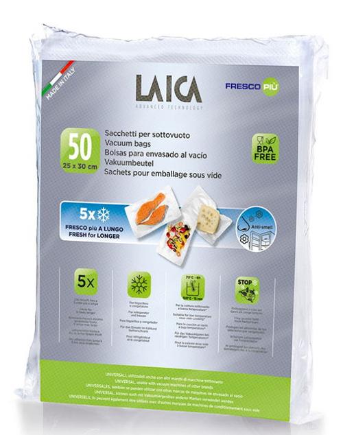 Pungi pentru vidat alimente Laica VT3510, 25x30 cm, 50 pungi