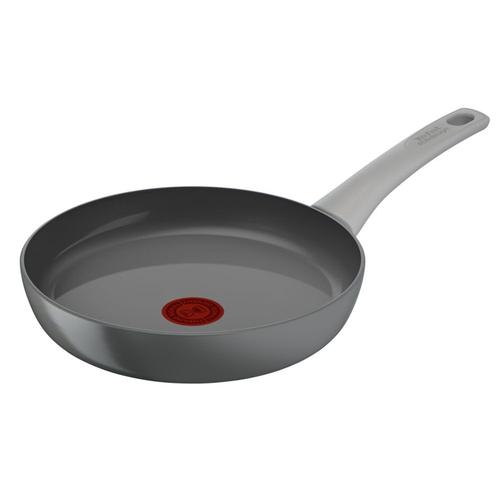 Set de 3 tigai Tefal Renew On C4279132, 20/24/28 cm, 100% aluminiu reciclat, indicator Thermo-Signal, compatibil cu inductia, invelis ceramic, Gri