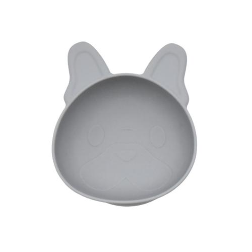 Set 2 boluri bebelusi Melii Bulldog, silicon, Gri