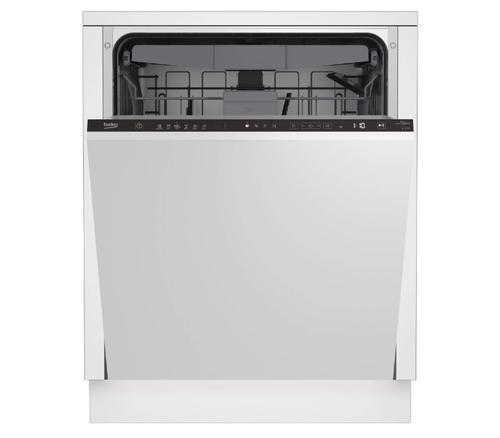 Masina de spalat vase incorporabila Beko BDIN36535, 15 seturi, 6 programe, HygieneIntense, SteamGloss, AquaIntense, Motor ProSmart Inverter, AutoDoor Opening, Touch Button, Cutlery Tray, Clasa C, 60 cm (Alb)