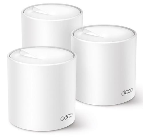 Whole Home Mesh Wireless TP-Link Deco X50, Gigabit, WiFi 6, 3000 Mbps, 3 Pack (Alb)