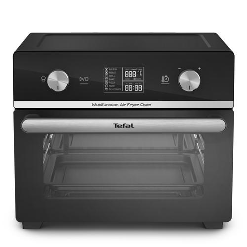 Cuptor cu aer cald Tefal Easy Fry FW605810, 7 programe automate, 3 programe manuale, capacitate 20 L, cos pentru gatit cu aer cald, griaj metalic, tava pentru copt, tehnologie Extra Crisp, ecran digital, functie pastrare la cald (Negru)