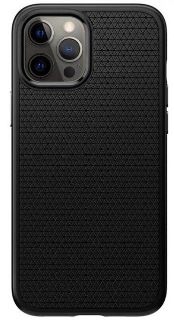 Protectie spate Spigen Liquid Air ACS01701 pentru iPhone 12 / 12 Pro (Negru)